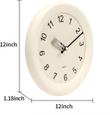 Wooden Wall Clocks 12 Inch Silent Non Ticking Wall Clocks Battery Operated