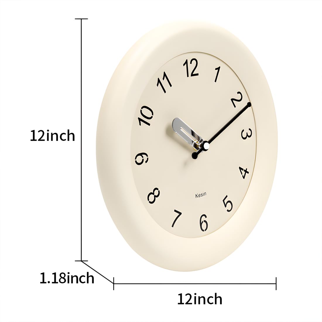 Wooden Wall Clocks 12 Inch Silent Non Ticking Wall Clocks Battery Operated