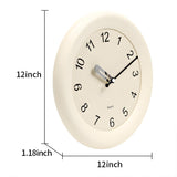 Wooden Wall Clocks 12 Inch Silent Non Ticking Wall Clocks Battery Operated