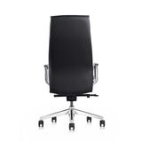 Genuine Leather Aluminum Base High Back Executive Chair,Modern Ergonomic Real