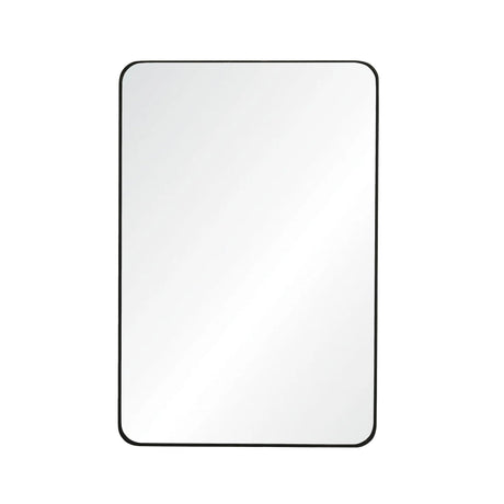 20x30 Inch Black Framed Mirror for Bathroom, Rounded Rectangle Mirrors for Wal