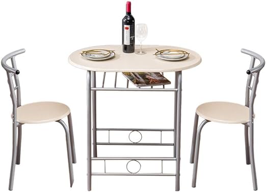 Small Kitchen Dining Table Set for 2, 3 Piece Round Kitchen Tables