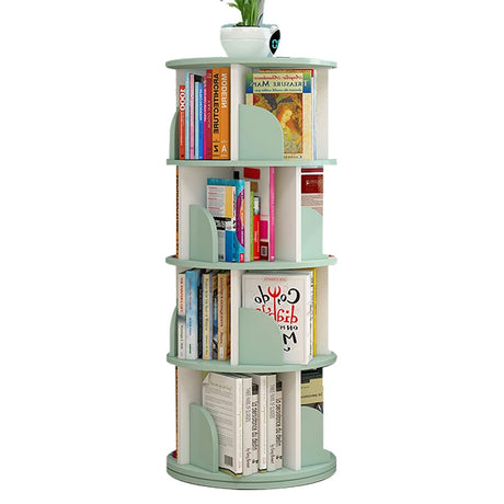 360° Rotating Bookshelf, Round Corner Large Capacity Storage Bookcase,Develop