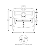 Vulcan Three Shelf Audio Stereo Rack, Media Stand