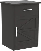 Set of 2 Nightstand with Charging Station and USB Ports & Power Outlets, Side Table