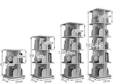 Bookcase Estantería para libros 360°Rotating Bookshelf Modern 2/3/4/5 Tier Wood Bookcase