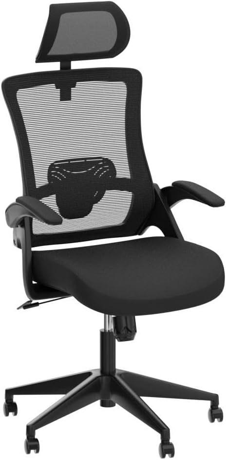 Office High Back Mesh Headrest Adjustable Height and Ergonomic Design