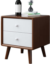 Creative Bedside Table Bedroom Drawer Style Storage Cabinet 2 Layers Solid Wood