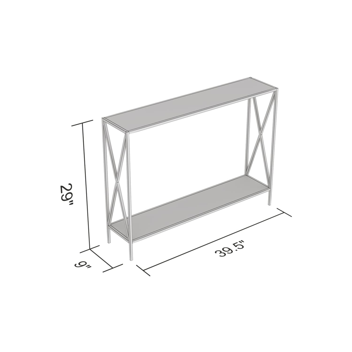 Console Table, Dark Taupe