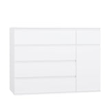 5 Drawer Dresser, White Dresser Modern Dresser for TV Stand, Double Dresser