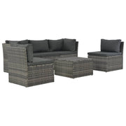Patio Lounge Set 4 Piece, Outdoor Sofa Set with Cushions and Table