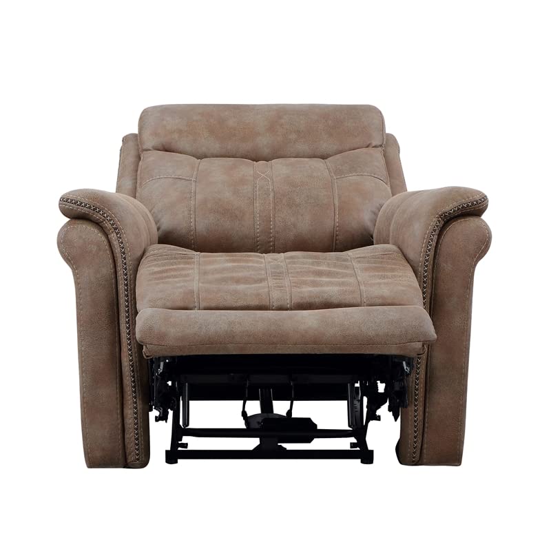 ModernaRest Caramel Power Recliner Chair with Adjustable Headrest