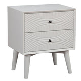 Furniture Tranquility 2 Drawer Nightstand, 22" W X 16" D X 26" H, white