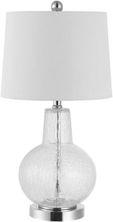 Safavieh Lighting Collection Atlas Clear Crackle Glass 24-inch Bedroom Living Room Home