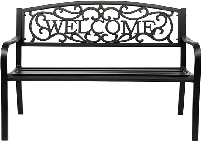 Outdoor Cast Aluminum Patio Bench