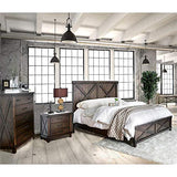 FOA Andrew 2pc Dark Walnut Solid Wood