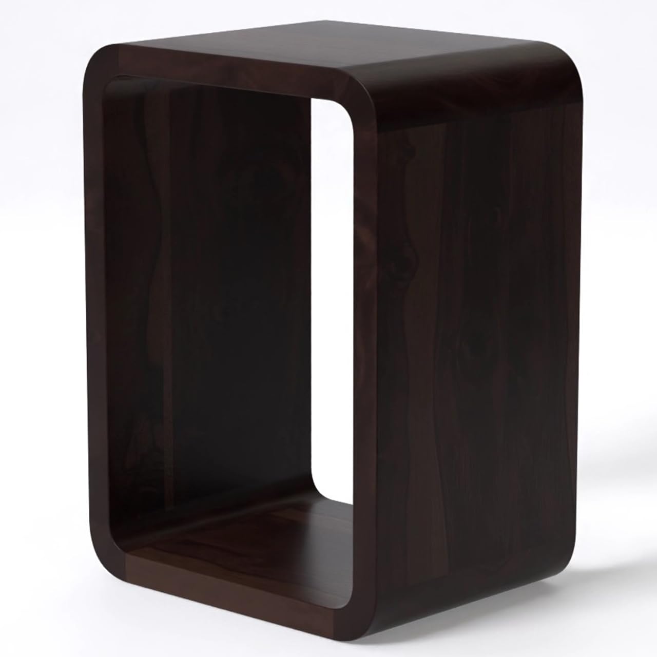 Living Room End Table, Solid SHEESHAM Wood Design - Elegantly Curved Edges