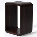 Living Room End Table, Solid SHEESHAM Wood Design - Elegantly Curved Edges