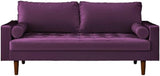 Womble Modern Velvet Upholstered Living Room Diamond Tufted Chesterfield Sofa