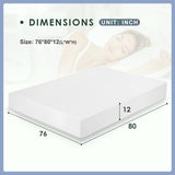 12 Inch Gel Memory Foam Mattress/Bed-in-a-Box/Bed Mattress/Medium Firm Mattress