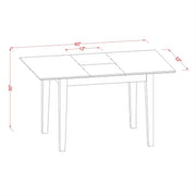 East West Furniture PSPL7-SBR-C 7 Piece Set Consist of a Rectangle Dining Room Table with Butterfly Leaf and 6 Linen Fabric Upholstered Chairs, 32x60 Inch