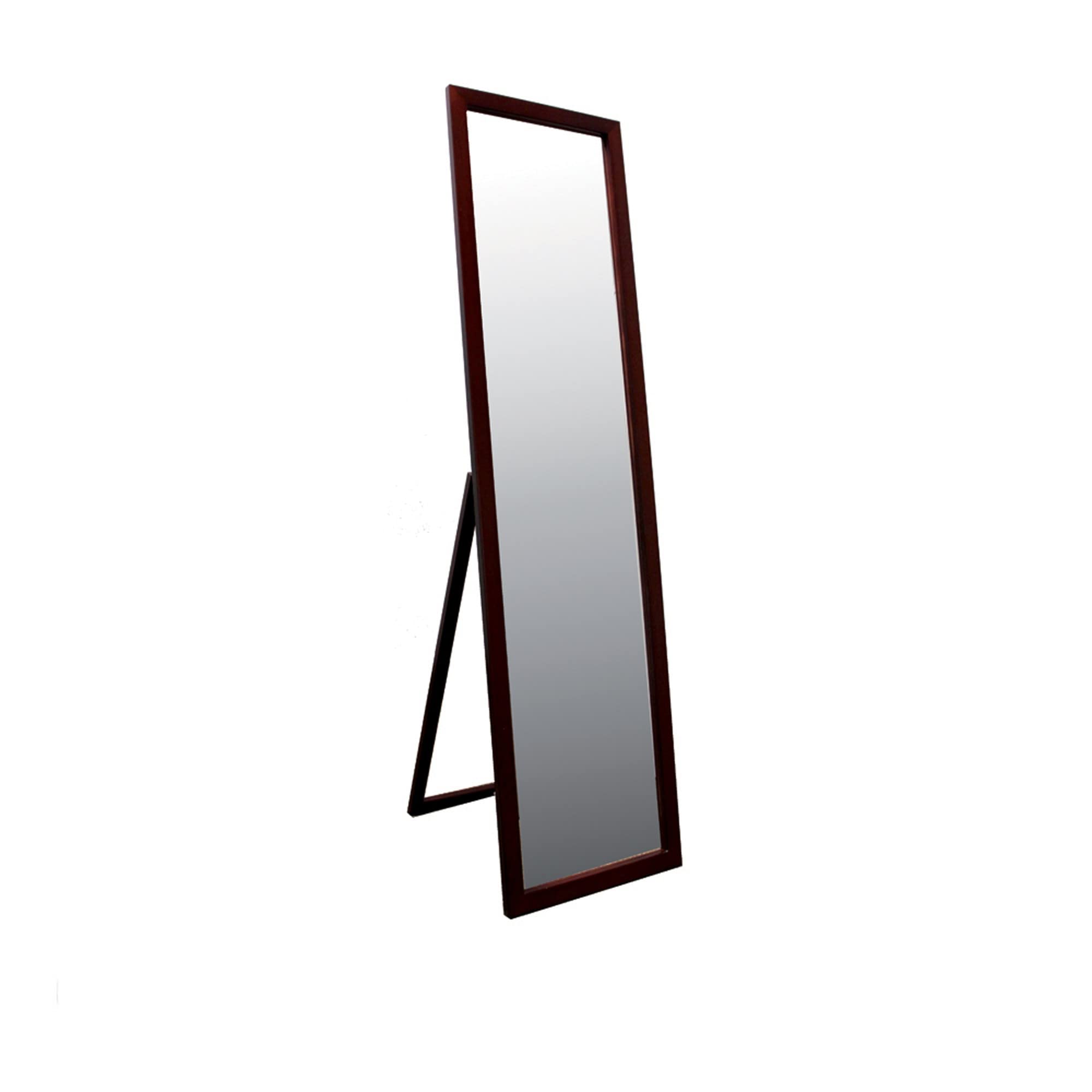 Stained Rectangle Cheval Standing Mirror Freestanding