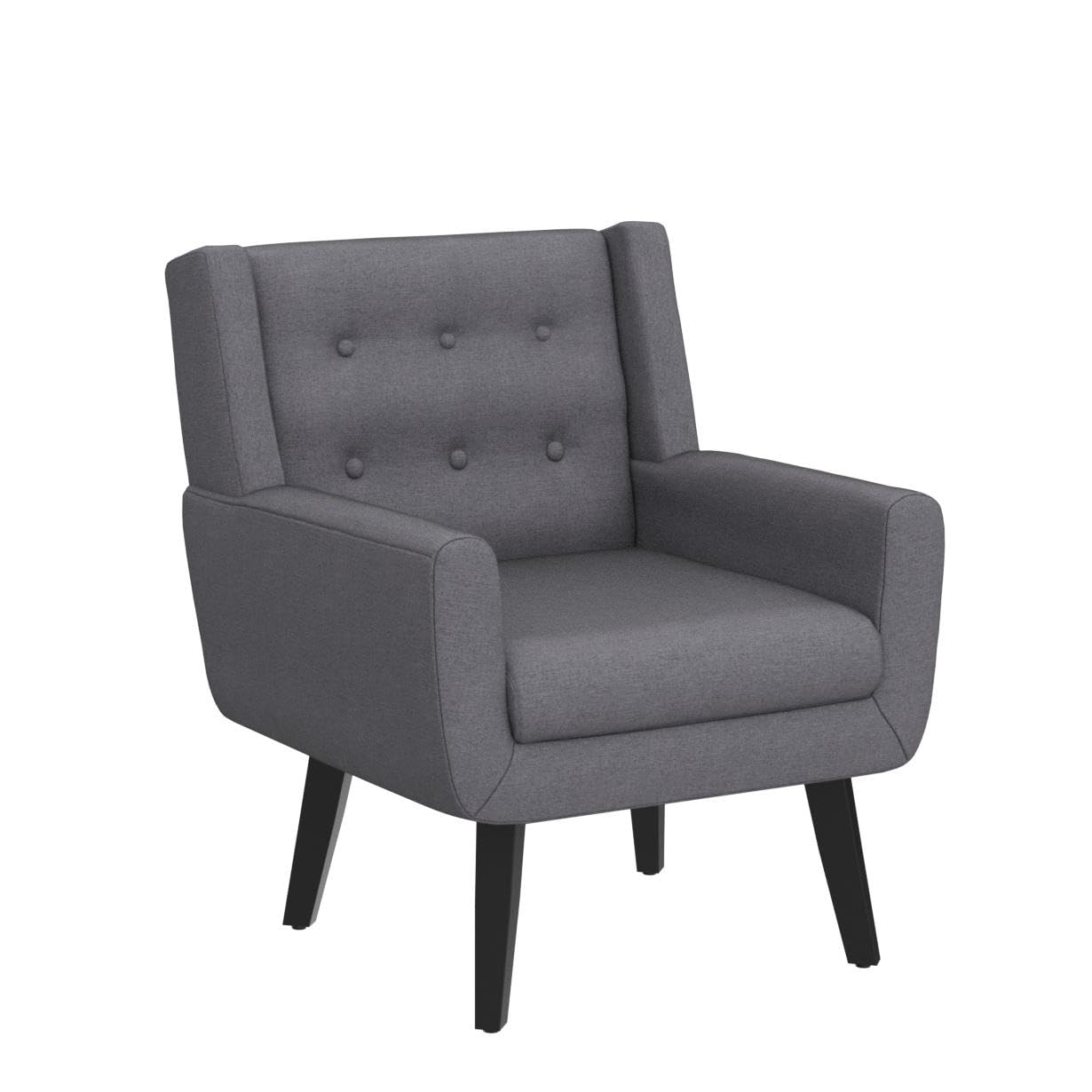 Set of 2 Morden Accent Chair, Mid-Century Modern Upholstered Sofa Chair with Rubber