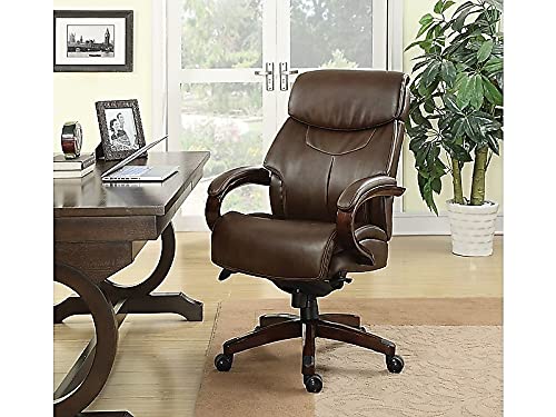 Bradley Bonded Leather Executive Office Chair - Mahogany