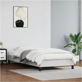 Bed Frame White 39.4"X79.9" Twin XL Faux Leather 346931