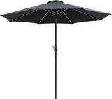 9' Outdoor Umbrella Patio Umbrella 2-Year-Non-Fading Steel Market Umbrella with Push Button