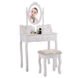 Dressing Table Stool Set w/ 4 Drawers