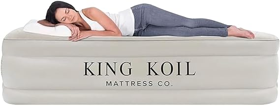 Luxury Twin Air Mattress with Built-in High Speed Pump for Camping