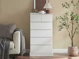 Tall Dresser for Bedroom, White 6 Drawer Dresser for Bedroom, Vertical Modern Dresser