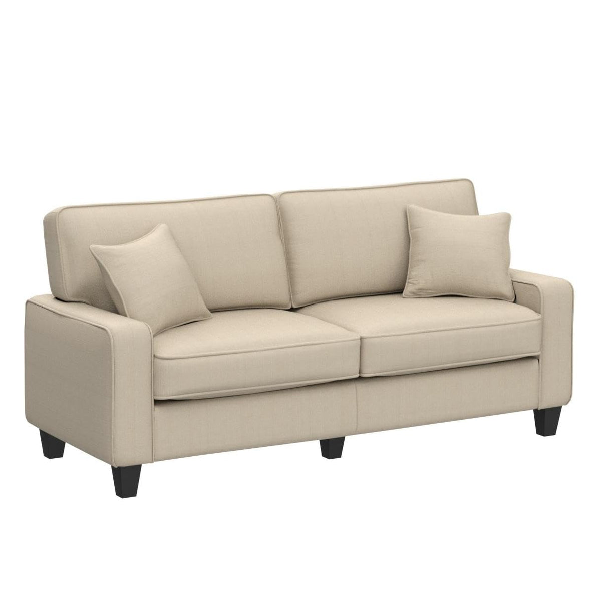 Palisades 73" Track Arm Sofa, Easy Care Polyester, Soft Pillow Back,