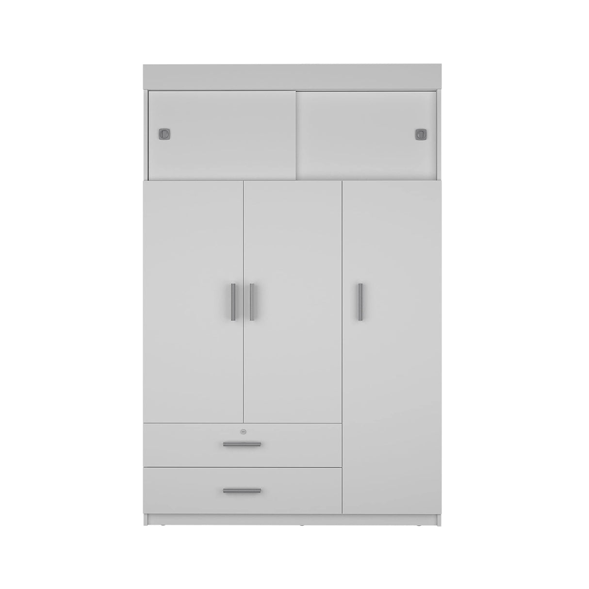 Tucson Modern Bedroom Armoire, with Two Drawers, Three Large Cabinets