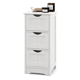 Bathroom Floor Cabinet - Small Bathroom Storage Cabinet with 3 Removable Drawers & Anti-Toppling Device,