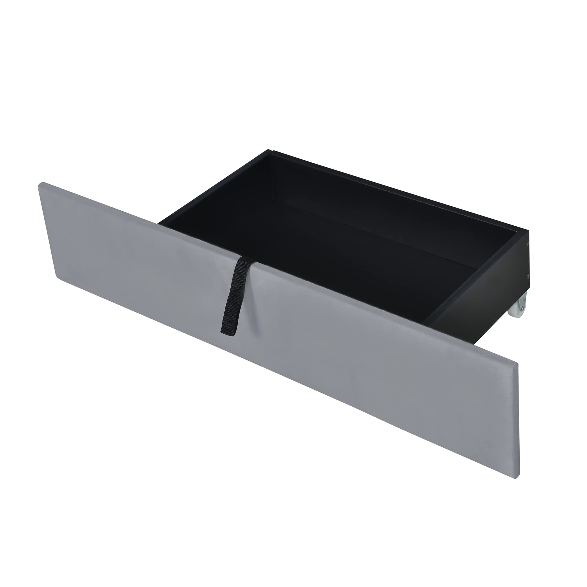 Size Upholstered Bed Frame with 2 Drawers & 1 Twin XL Trundle, Velvet Platform Storage