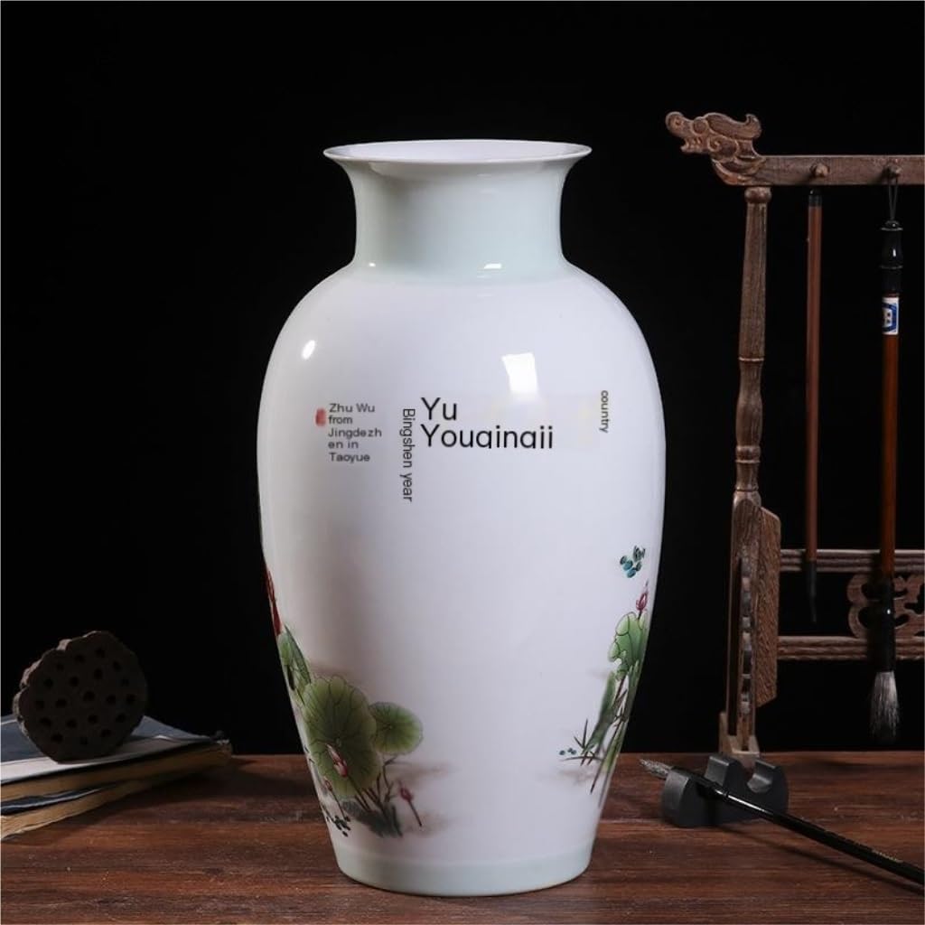 Vase Ceramic Vase Ornaments Chinese Porcelain Pastel Living Room TV Cabinet