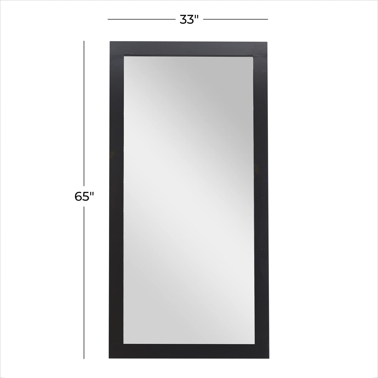 Wooden Room Wall Mirror Entryway Mirror, Wall Mounted Mirror 33" x 1" x 65"