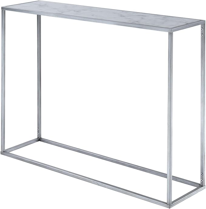 Gold Coast Mirrored Console Table, Mirrored Top / Gold Frame