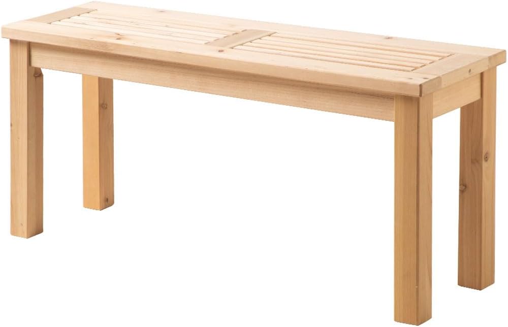 Outdoor Wooden Backless Porch Bench