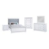 California King Bed 5-Piece Set, White