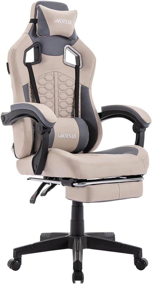 Ergonomic PC Gaming Chair with Footrest Comfortable Headrest