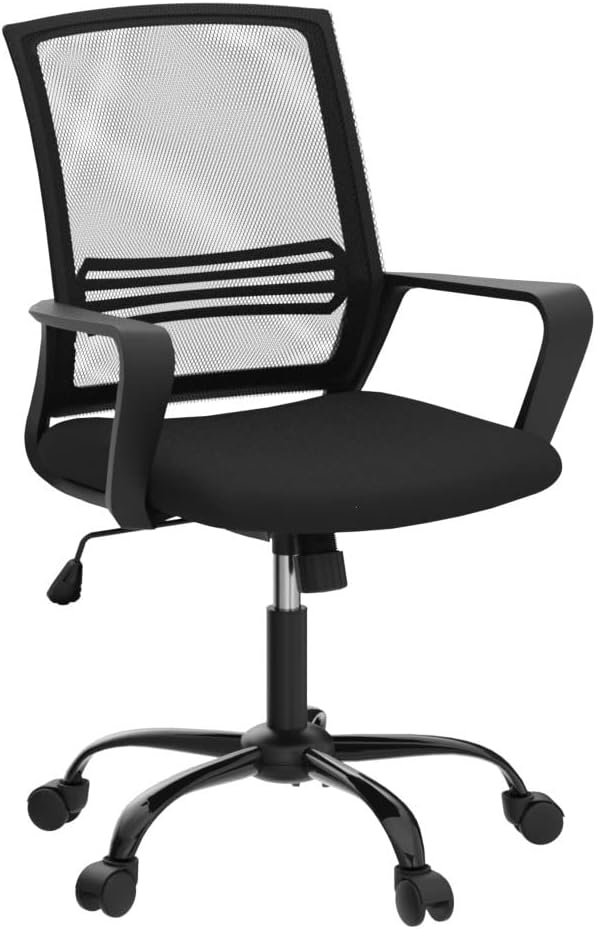 Office Chair, 21D x 18W x 35H in, Black