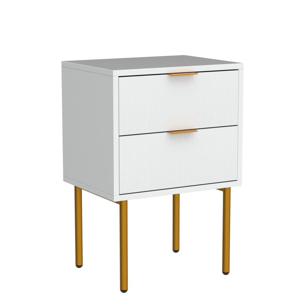 Nightstand with Drawers, Fluted Night Stand, End Table for Living Room