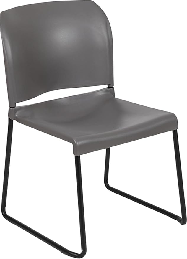 HERCULES Series 880 lb. Capacity Yellow Full Back Contoured Stack Chair