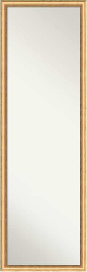 Wood Door Wall Mirror, Full Length Mirror (51.75 x 17.75 in.), Townhouse Gold Full Body