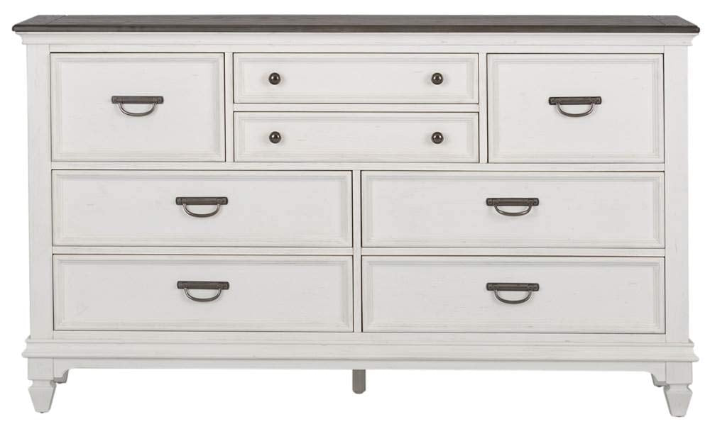 Liberty Furniture Industries Allyson Park 8 Drawer Dresser, W66 x D19 x H38, White