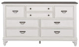 Liberty Furniture Industries Allyson Park 8 Drawer Dresser, W66 x D19 x H38, White