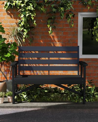 Outdoor Bench | HDPE Plastic | Garden Benches | All Weather | for Outdoors Patio